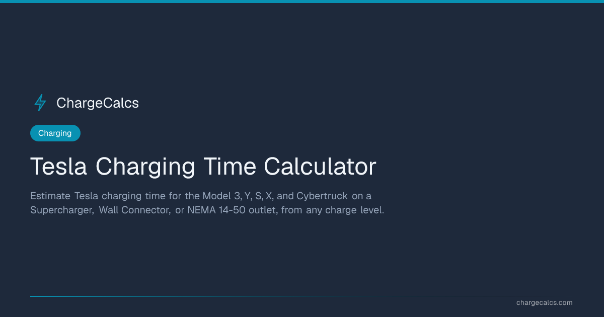Tesla Charging Time Calculator — Supercharger & Home | ChargeCalcs